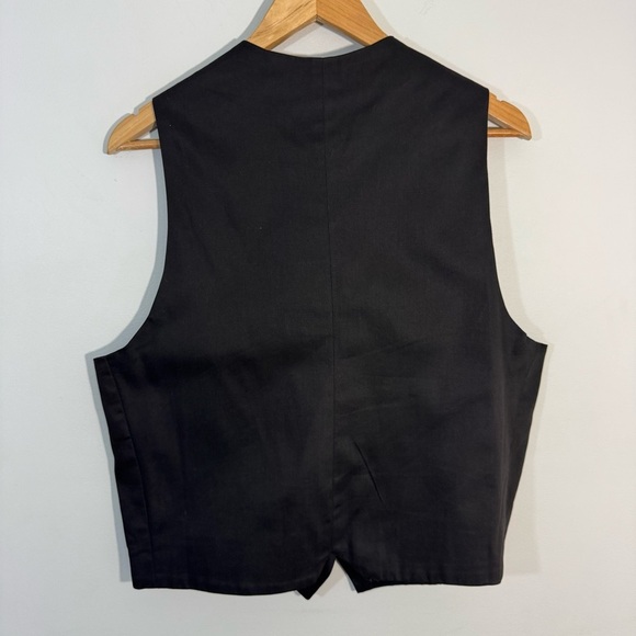 Vintage 90s Equestrian Themed Vest Sz L Black Carol Horn Funky Western Teacher - Picture 5 of 7